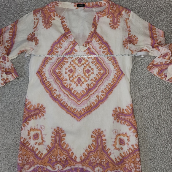 J. Crew Gorgeous 😍 , Orange , And Purple , Boho , Style Dress - Picture 10 of 16